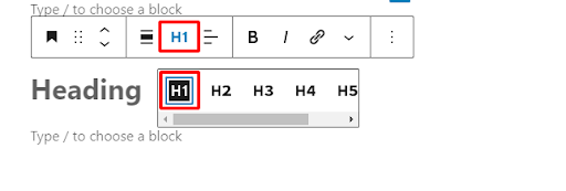 WordPressでh1を追加する方法 ステップ2